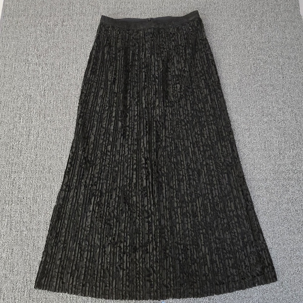 Banana Republic Lace Pleated Maxi Skirt Boho Fairy Goth Whimsigoth Womens 6 NWT
